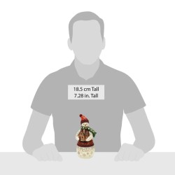 Jim Shore Lodge Snowman with Log Cabin