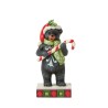 Jim Shore Beary Merry Christmas Lodge Black Bear with Candy Cane