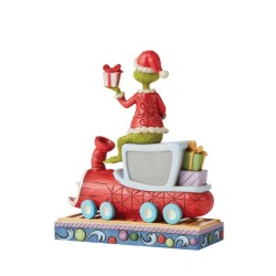 Jim Shore Grinch on Train Figurine