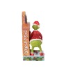 Jim Shore The Grinch Pushing Tree Up Fireplace Figurine