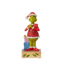 Jim Shore Happy Grinch with Blinking Heart Figurine