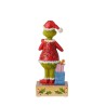 Jim Shore Happy Grinch with Blinking Heart Figurine