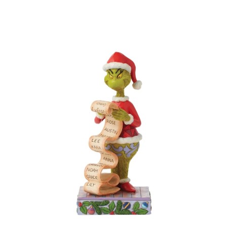 Jim Shore Grinch Holding Nighty Nice List Figurine