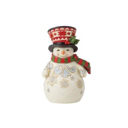 Jim Shore Pint Sized Snowman with Large Hat Figurine