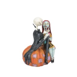 Jim Shore Jack and Sally on a Pumpkin Figurine
