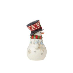 Jim Shore Pint Sized Snowman with Large Hat Figurine