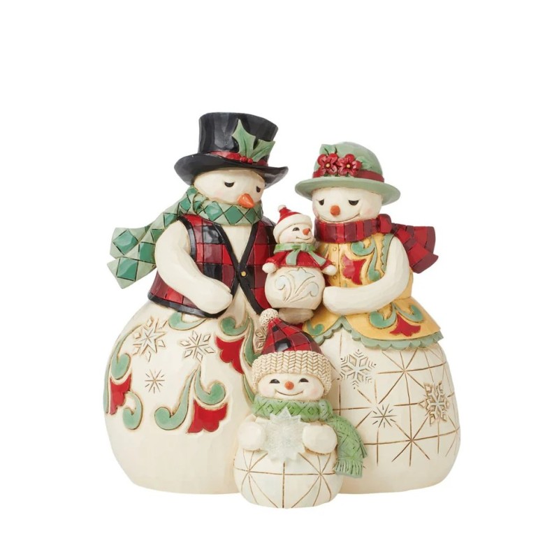 Jim Shore Love Keeps Us Warm Snowman Family Toasting Marshmallows