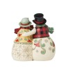 Jim Shore Love Keeps Us Warm Snowman Family Toasting Marshmallows