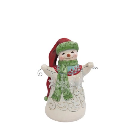 Jim Shore Snowman with Snowflake Garland Figurine