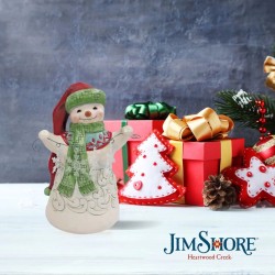 Jim Shore Snowman with Snowflake Garland Figurine