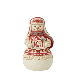 Jim Shore Nordic Noel Snowman with Noel Sign Figurine