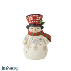 Jim Shore Pint Sized Snowman with Large Hat Figurine