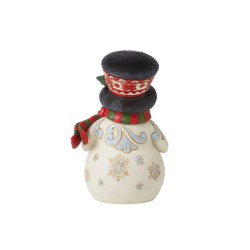 Jim Shore Pint Sized Snowman with Large Hat Figurine