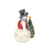 Jim Shore All is Merry and Bright Snowman with Vintage LED Tree