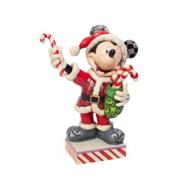 Jim Shore Mickey Mouse with Candy Canes Figurine