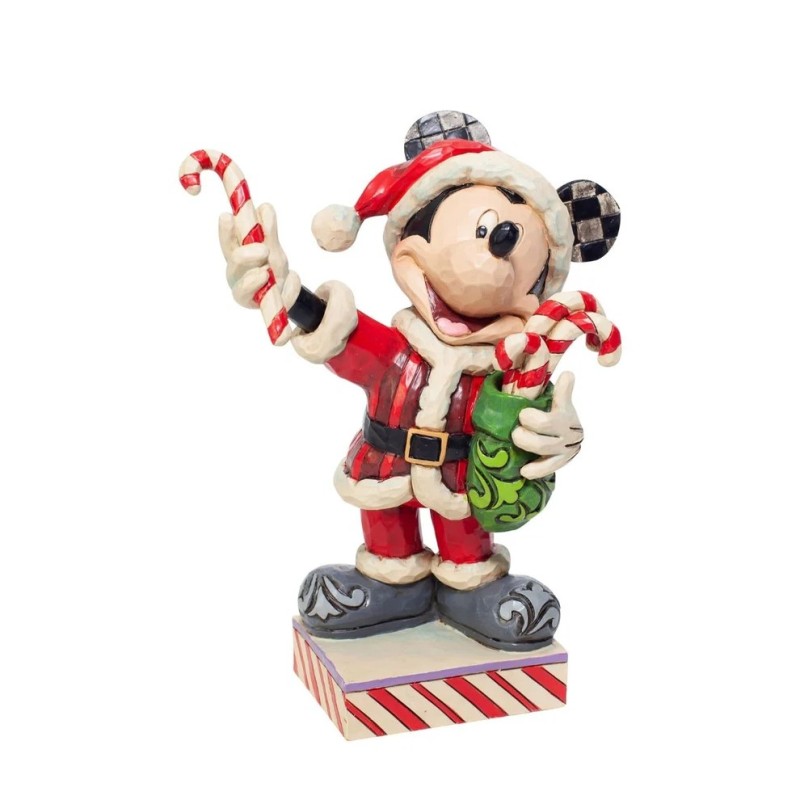 Jim Shore Mickey Mouse with Candy Canes Figurine