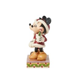Jim Shore Candy Cane Christmas Mickey Minnie with Candy Canes