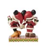 Jim Shore Candy Cane Christmas Mickey Minnie with Candy Canes