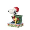 Jim Shore Peanuts Snoopy Santa and Elf Woodstock