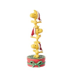Jim shore Peanuts Christmas Stacked Woodstock Figurine