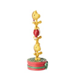 Jim shore Peanuts Christmas Stacked Woodstock Figurine