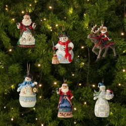 Jim Shore Snowman with Long Scarf and Broom Hanging Ornament