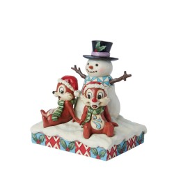 Jim Shore Chip n Dale Snowman Figurine