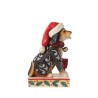 Jim Shore Highland Glen Dog in Santa Hat Figurine
