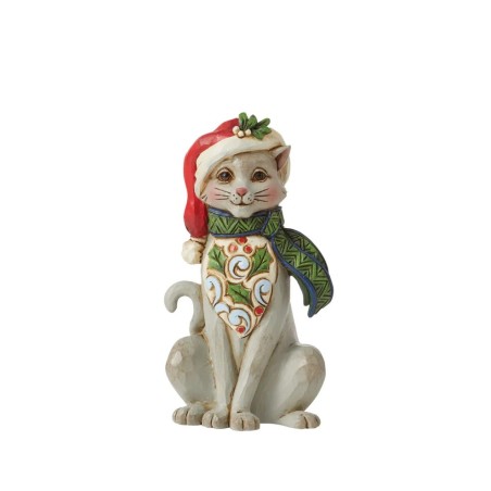 Jim Shore Heartwood Creek Festive Cat Mini Figurine