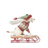 Jim Shore Dashing Downhill Dog on a Sled Figurine