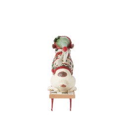Jim Shore Dashing Downhill Dog on a Sled Figurine