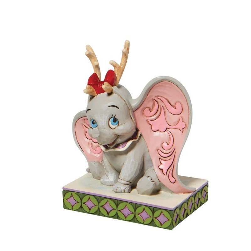 Jim Shore Santa's Cheerful Helper Flying Dumbo Figurine