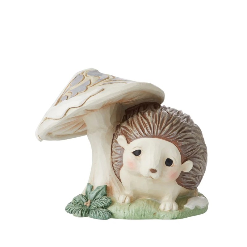 Jim Shore Hedgehog by Mushroom Mini Figurine