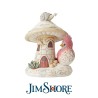 Jim Shore Woodland Mushroom House with Cardinal Figurine