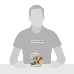 Jim Shore Woodland Mushroom House with Cardinal Figurine