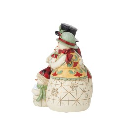 Jim Shore Love Keeps Us Warm Snowman Family Toasting Marshmallows