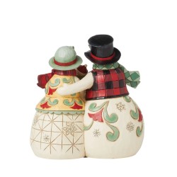 Jim Shore Love Keeps Us Warm Snowman Family Toasting Marshmallows