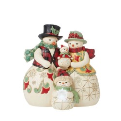Jim Shore Love Keeps Us Warm Snowman Family Toasting Marshmallows