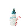 Jim Shore Candy Cane Crush Snowman Sisal Tree Pint Size Figurine