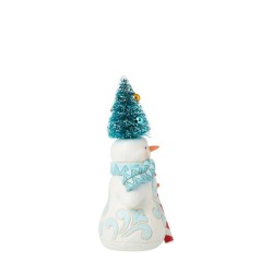 Jim Shore Candy Cane Crush Snowman Sisal Tree Pint Size Figurine