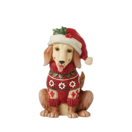 Jim Shore Heartwood Creek Festive Dog Mini Figurine