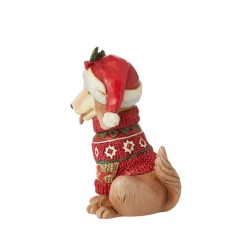 Jim Shore Heartwood Creek Festive Dog Mini Figurine